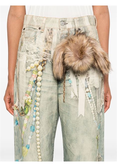 loose fit jeans 1981 unisex white and green ACNE STUDIOS | CK0134AET